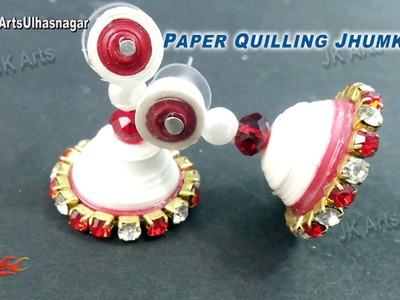 DIY Paper Quilling Jewelry Jhumka |  How to make | JK Arts 918