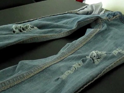 Easy DIY: Lace up your distressed jeans