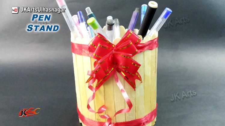 Easy Pen Stand. Holder with Ice Cream Stick. Popsicle Sticks | How to make | JK Arts 919
