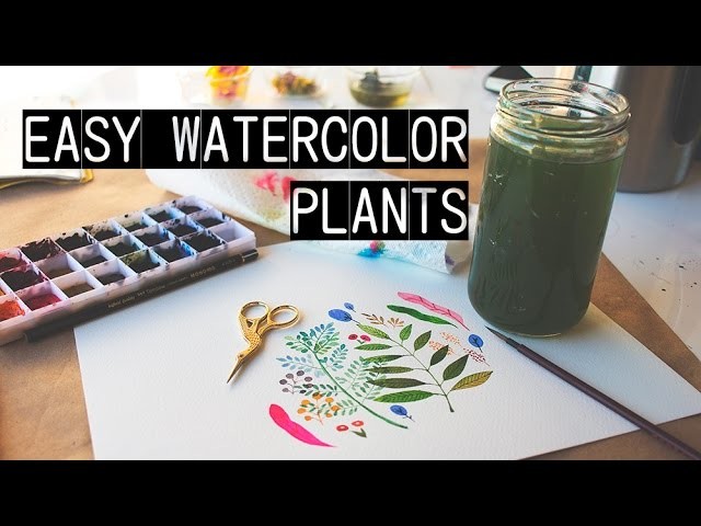 Easy Watercolor Plants (Illustration Speedpaint)