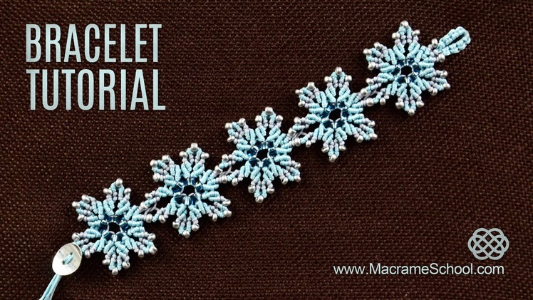 Frozen Flower Bracelet Tutorial by Macrame School