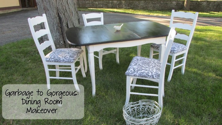 Garbage to Gorgeous Episode #10:  Shabby Chic Dining Room Makeover on a Budget DIY!