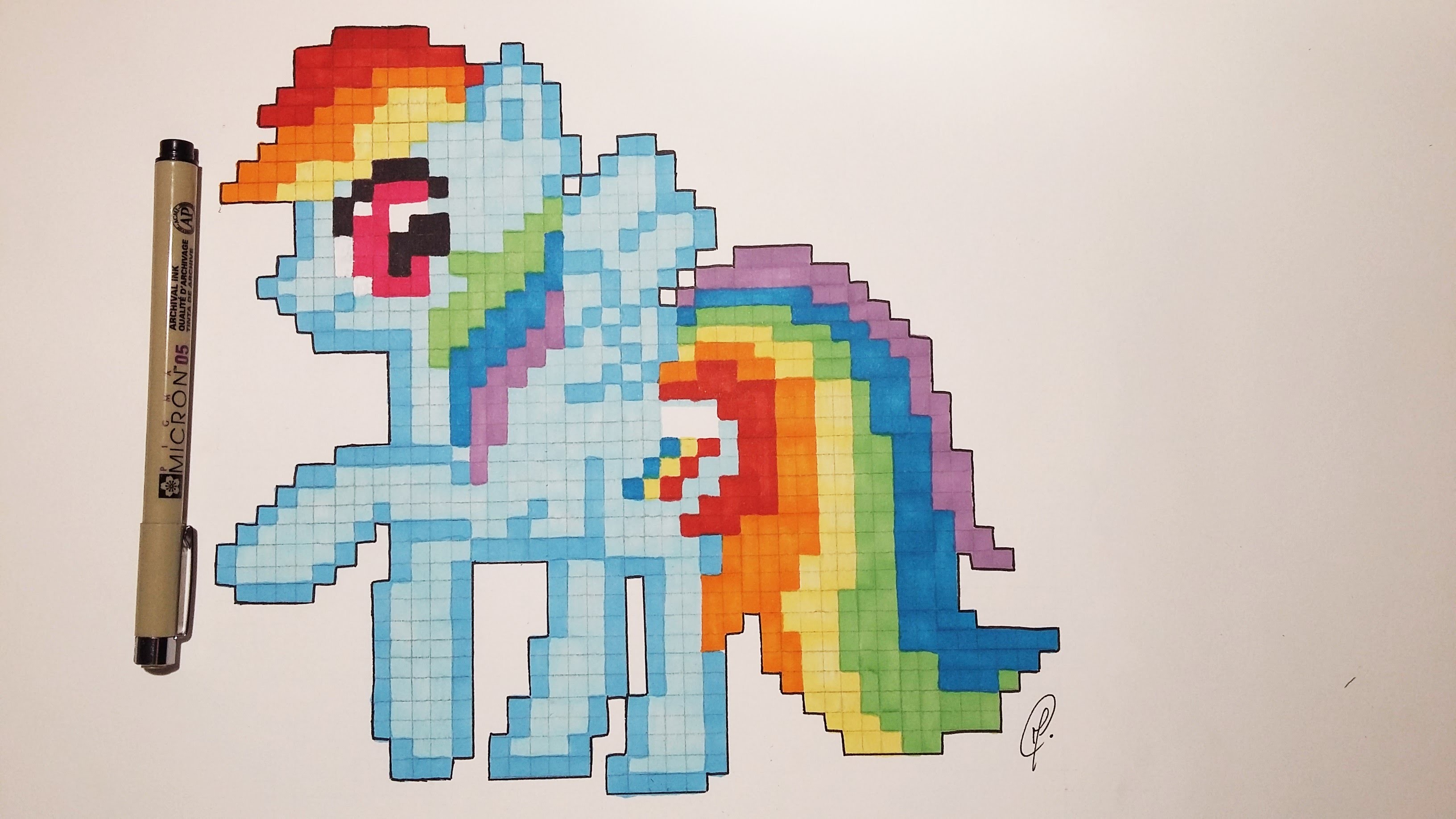 How,to,draw,Little,Pony,(Rainbow,Dash),with,Pixels,How,to,draw,Little,Pony,...