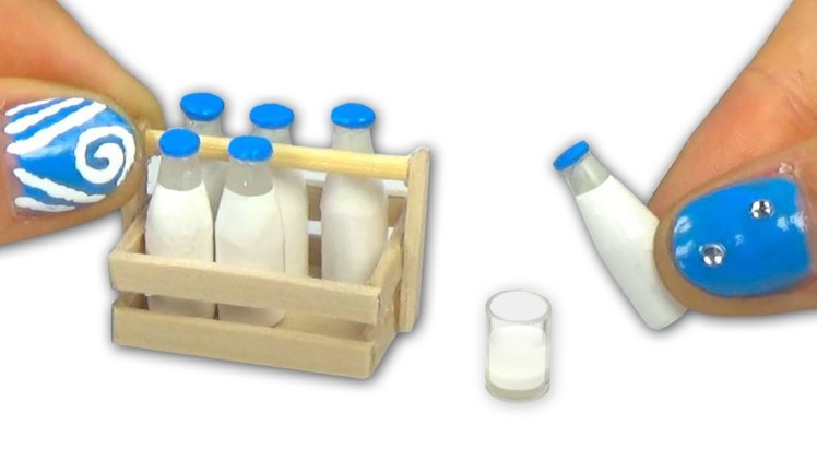 Miniature milk bottle and milk bottle holder or carrier tutorial DIY - YolandaMeow♡