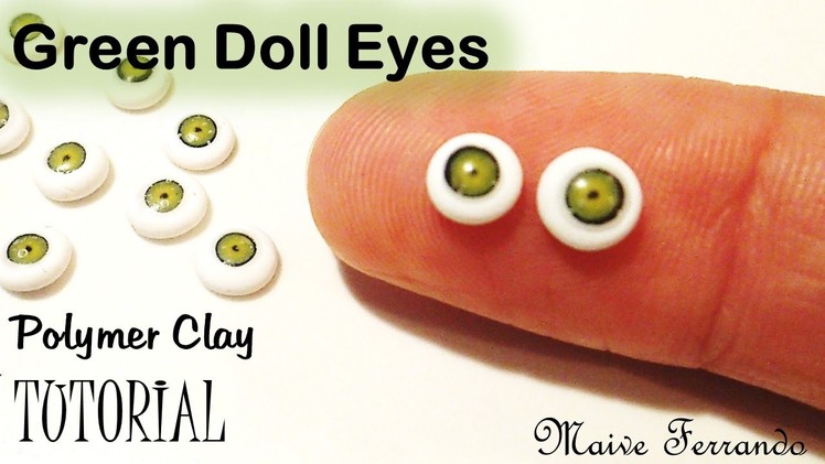 Miniature Polymer Clay Green Doll Eye Cane Tutorial | Maive Ferrando