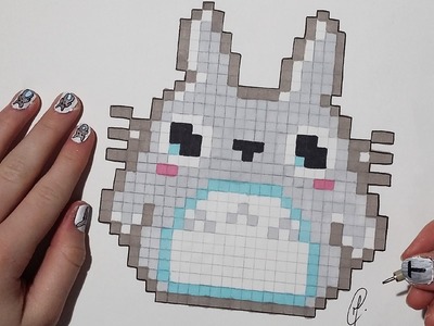 Pixel Art : Kawaii Totoro (Easy)