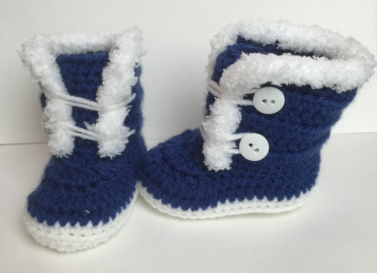3-6 months Crocheted fuzzy. Fur boots | Video Tutorial