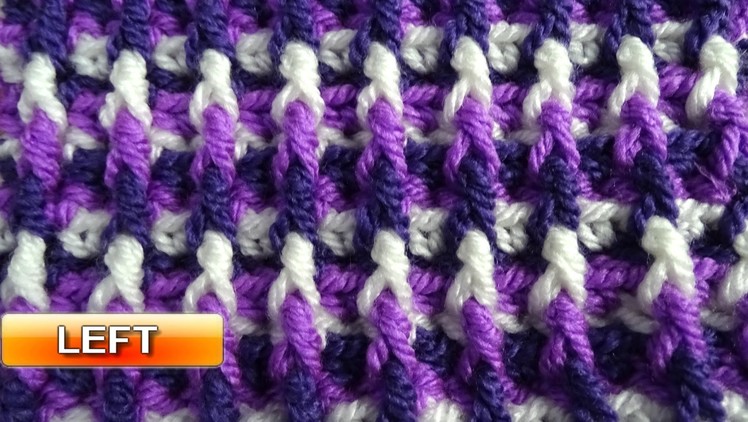 Dimension Stitch - Left handed Crochet Tutorial