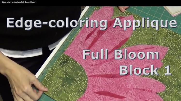 Edge-coloring Applique.Full Bloom Block 1
