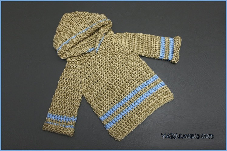 How to Crochet an Infant Pullover Hoodie