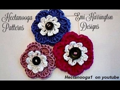 HOW TO CROCHET BUTTON FLOWERS, crochet flower, easy crochet pattern