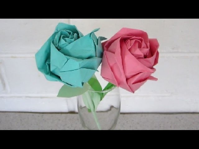 Origami rose instructions - an easy, step by step tutorial - EzyCraft
