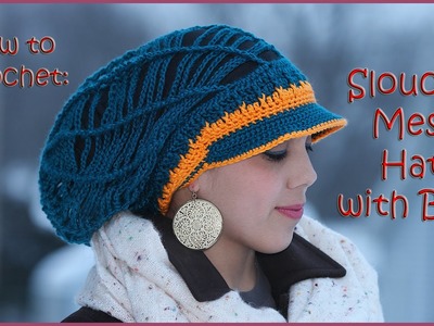 Slouchy Mesh Hat with a Brim