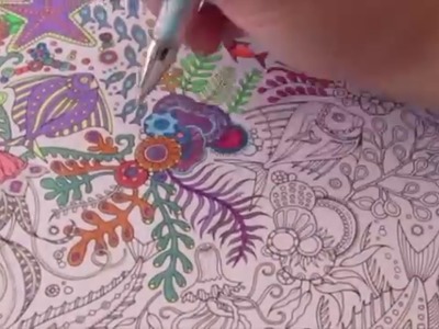 Speed Coloring with Gel Pens : Lost Ocean by Johanna Basford