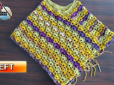 Winsome Crochet Poncho - Left Handed Crochet Tutorial