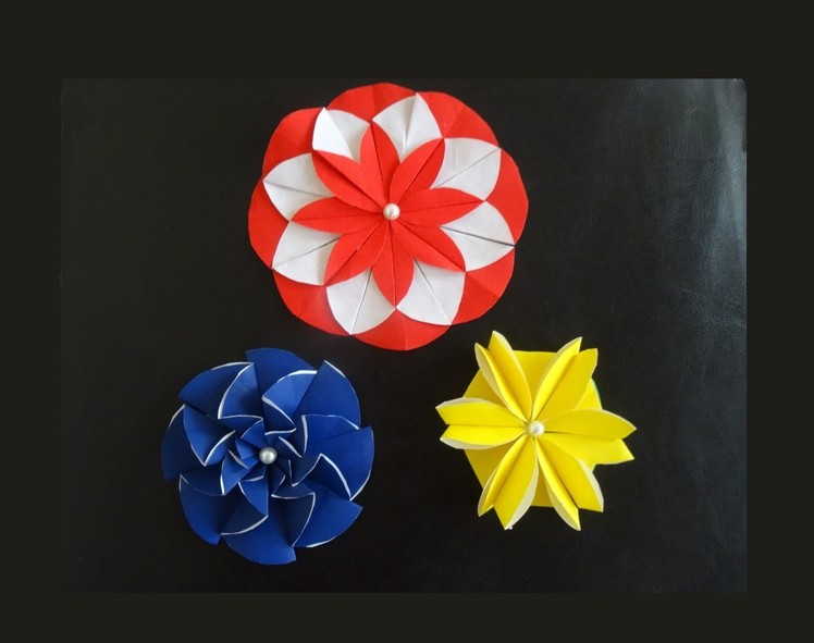 3 paper flower designs you can make with paper circles