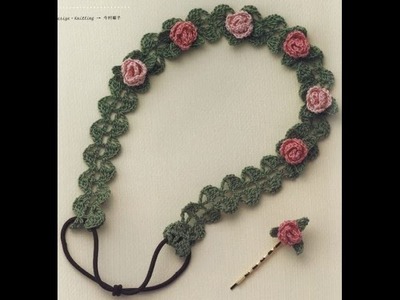 Decorative headband with tiny roses