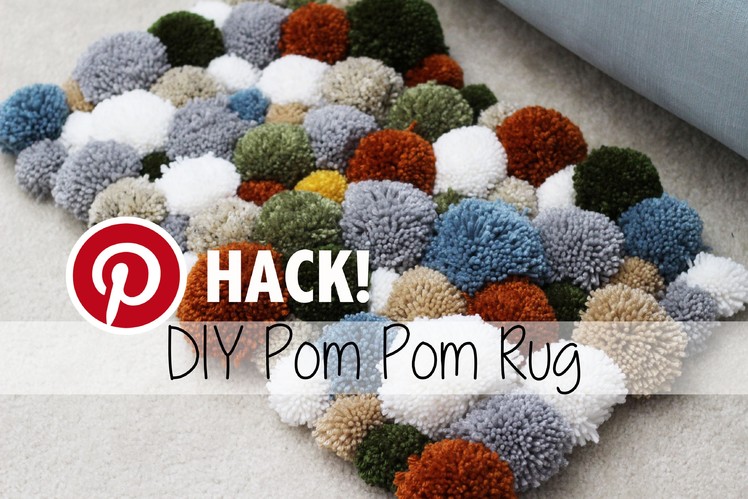 DIY Pom Pom Rug | Pinterest Hack! | Sewrella
