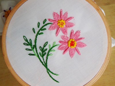 Hand Embroidery: Bullion knot variation
