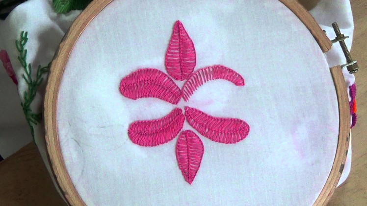 Hand Embroidery:Double blanket stitch (rabri embroidery)