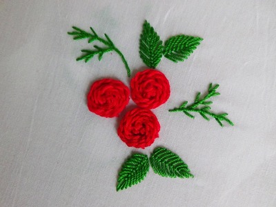 Hand Embroidery: Stem stitch (roses)