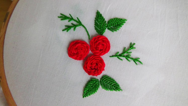 Hand Embroidery: Stem stitch (roses)
