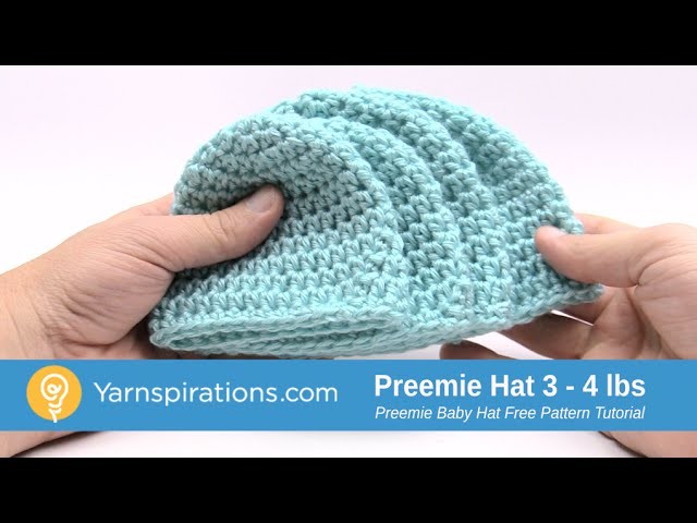 How to Crochet A Preemie Hat: 3 - 4 lbs