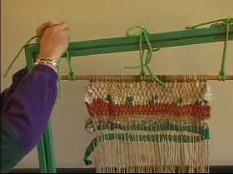 How to Weave on a Frame Loom : How to Tighten a Warp in Weaving