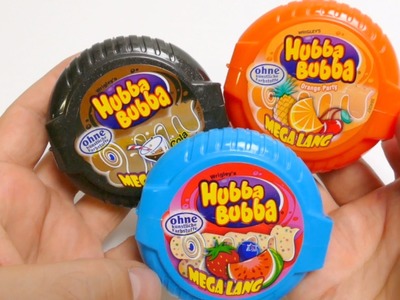 Hubba Bubba Bubble Tape - Mega Long 3x Cola, Orange Party & New Melone Fruit Gum
