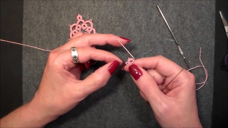 Lesson 11 Using a floss threader in needle tatting