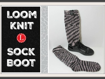Loom Knit Sock Boots on a Round Knitting Loom