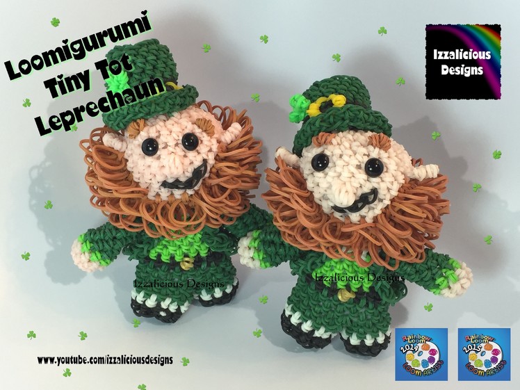 Rainbow Loom Loomigurumi Tiny Tot Leprechaun Pt2 w. Loom Bands for St Patrick's Day | St Paddy's Day
