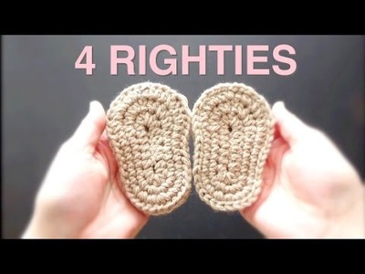 SOLES  for 4" Baby Espadrilles - Part 1.3  (4 Righties)