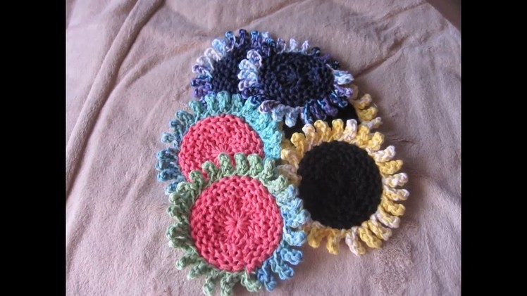 Sunflower Coasters: Loom Knitted