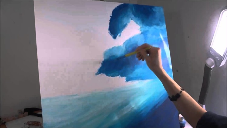 Abstract Ocean Scene Study Speed Painting