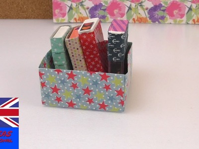 Decorate a Tic Tac box for storage Tutorial: Decorating Tic Tac storage with washi tape!