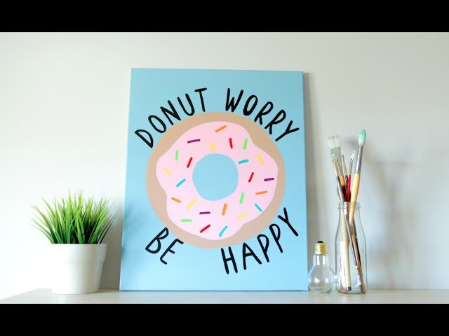 DIY Donut Canvas Art (Spring Room Decor)