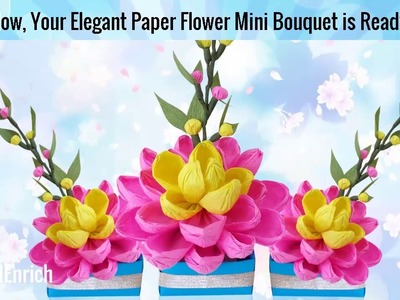 DIY Easy Paper Craft : How to Make a Pretty Crepe Paper Flower Bouquet | DIY Room Decor