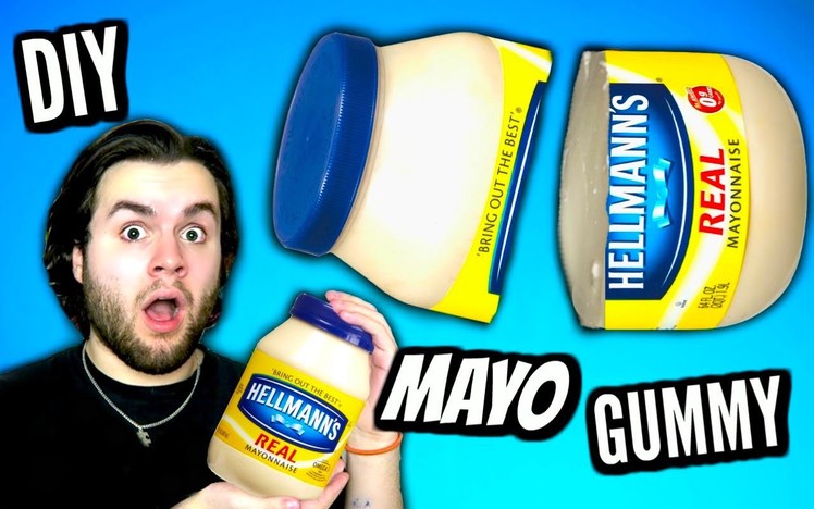 DIY Giant Jelly Mayonnaise! | How To Make Gummy Edible Jello Mayo Bottle Tutorial!