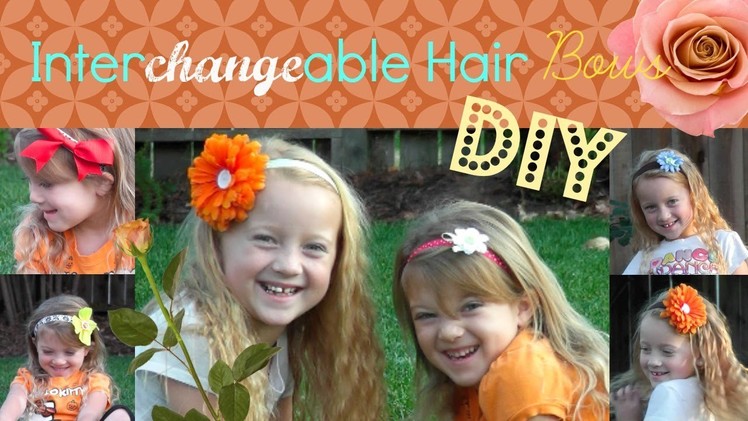DIY Interchangeable headbands and Hair Ties - Simply flower and Bows