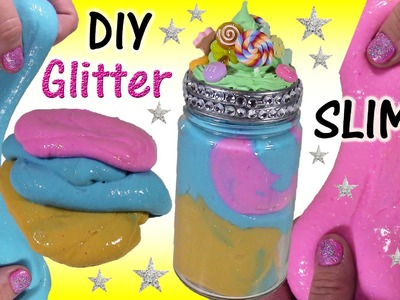 DIY Neon SLIME! Make Your Own Super Stretchy Bright Colored SLIME Putty! Candy Jar Display!