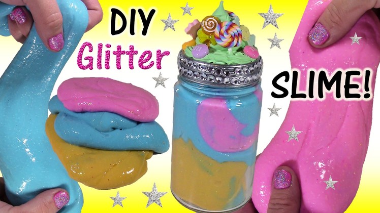 DIY Neon SLIME! Make Your Own Super Stretchy Bright Colored SLIME Putty! Candy Jar Display!