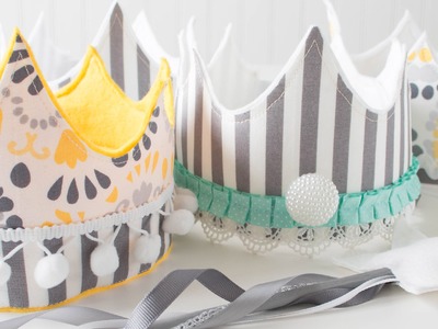 DIY Party and Play Crowns with Cloth and Felt