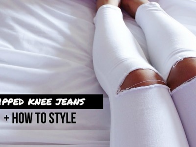 DIY Ripped Knee Jeans + How to Style
