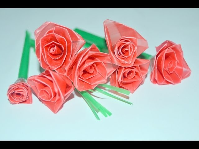 Drinking straw crafts:  make flowers in a very easy way (recycle)