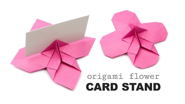 Origami Flower Shaped Card Holder Tutorial ♥︎ DIY ♥︎