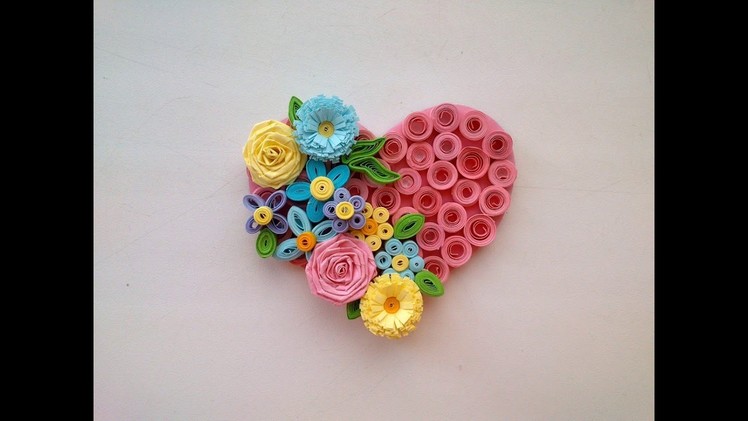 Paper Quilling Art: Quilling Valentine's Day Idea - Quilling Magnet Heart. Quilling Ideas