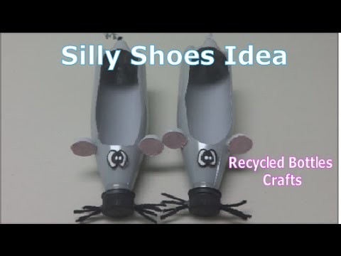 Plastic Bottles Art and Crafts: Silly Shoes Idea