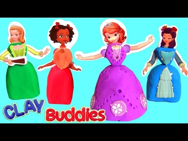 Surprise Sofia the First Clay Buddies with BFF Ruby Princess Amber Hildegard Play Doh Surprise