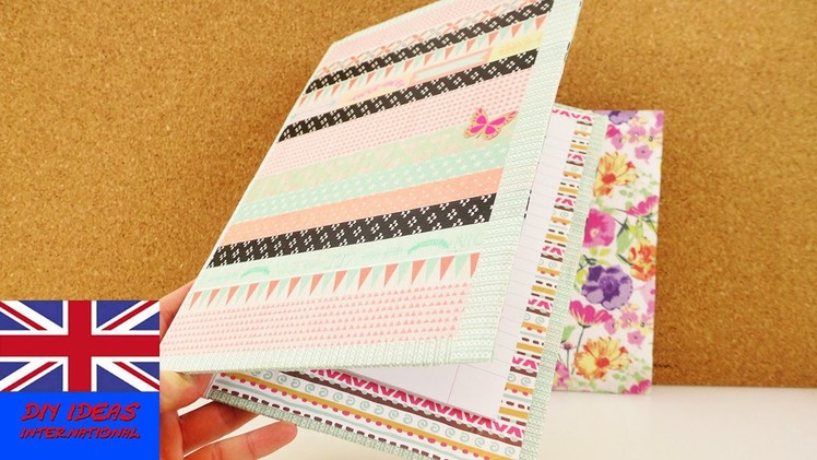 Tutorial for a washi tape notebook folder!